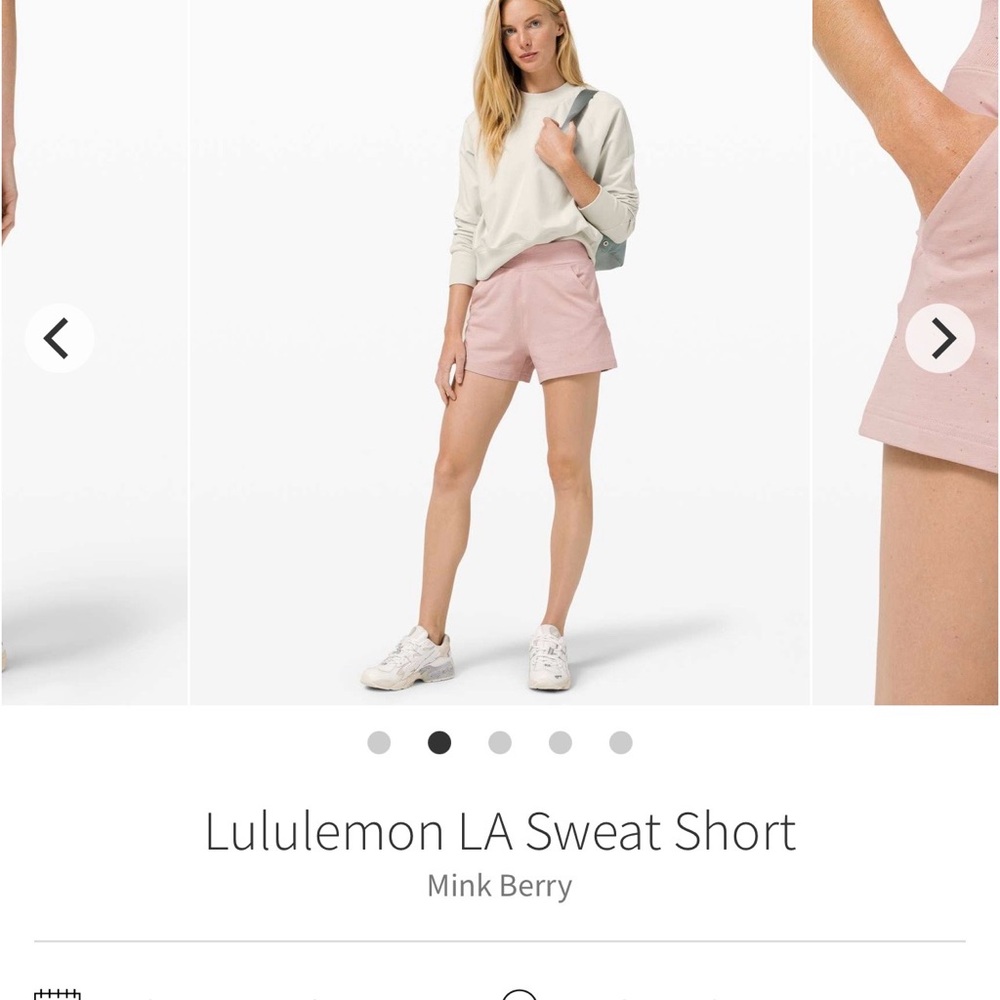 Lululemon LA Sweat shorts in Pink  Confetti